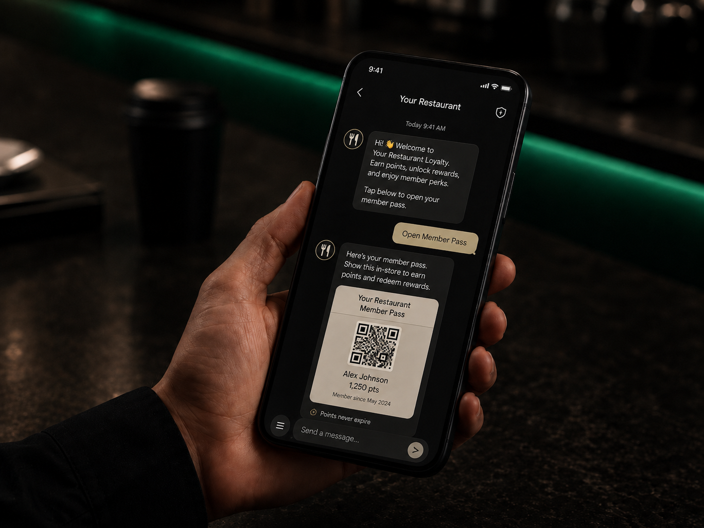 Vision Loyalty Step 02: Customer Tap / Chat